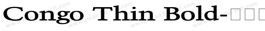 Congo Thin Bold字体转换